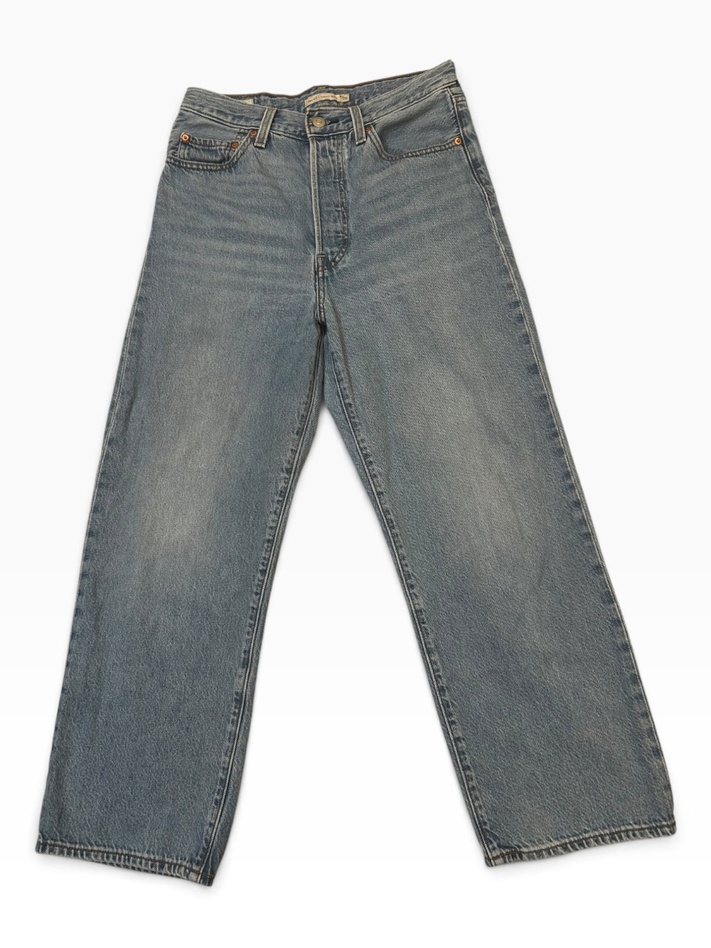 Levi’s Ribcage Straight Ankle Jeans Size 28 Medium Wash High Rise 25.5”L